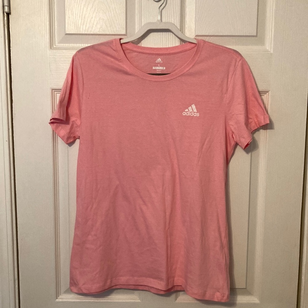 Adidas golf t-shirt large pink